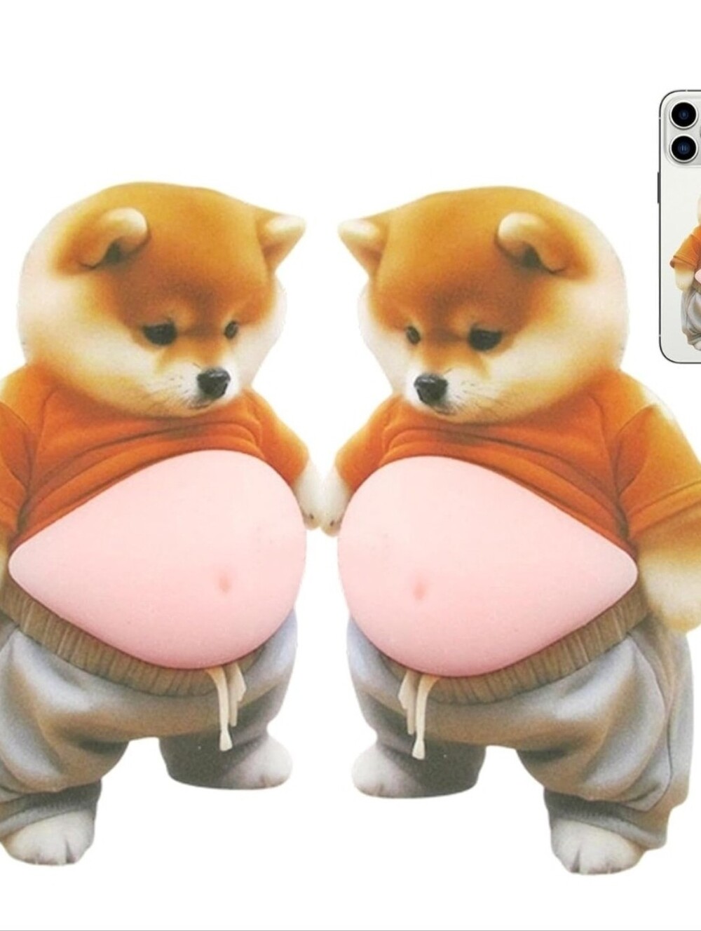 3D Belly Sticker Dog Scrapbooking StickersSoft 3D Belly Squeezable Decals